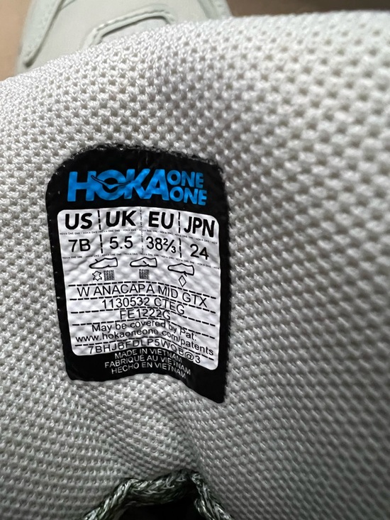 Hoka One Women's Anacopa Mid GTX Sneakers in Celedon Tint/Eggnog Size 7B NIB - Picture 8 of 11